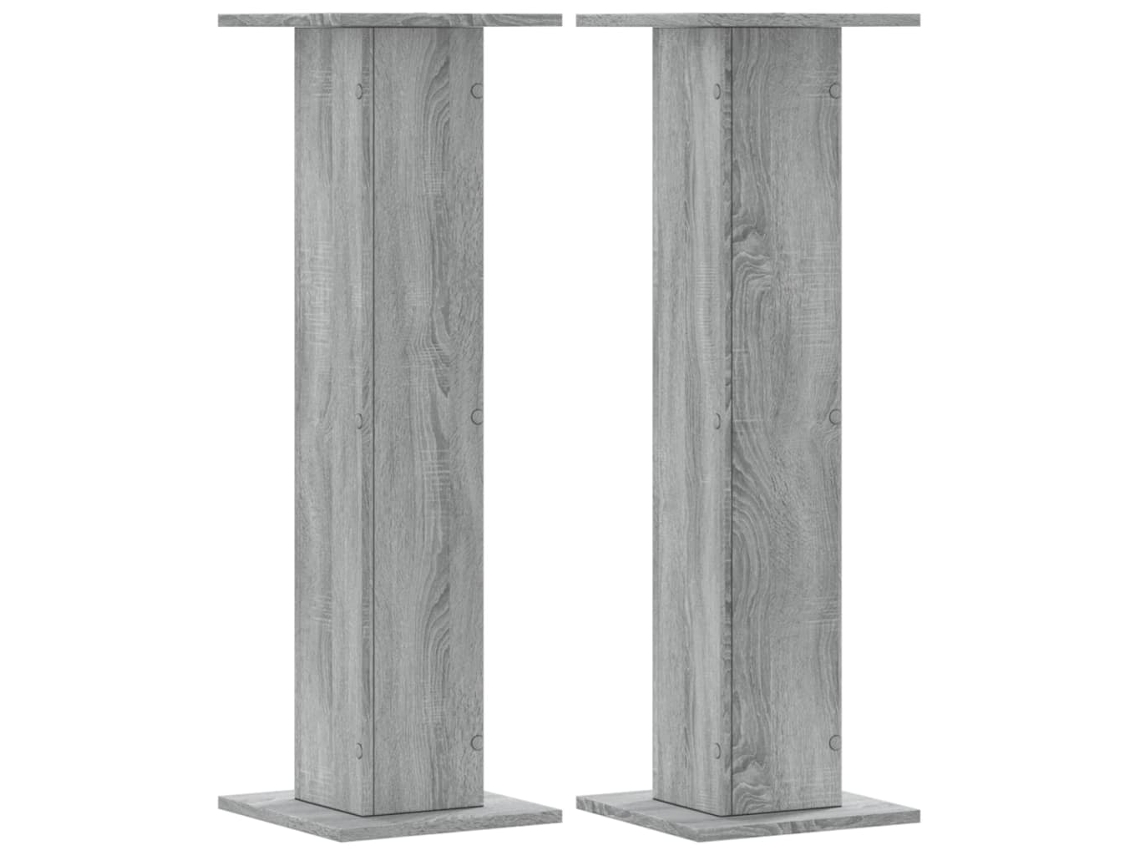 Plant Stand, Plant Stands Vidaxl Cinzeto Madeira Processada (30 X 30 X 95 Cm)