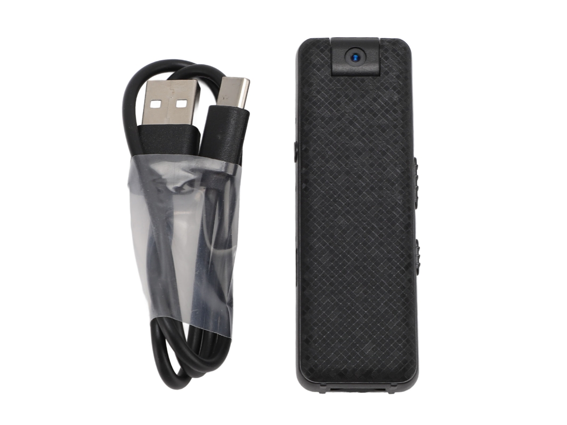 Grabadora De Vídeo Corporal 1080p Hd Com Lente Rotatória, Clip Posterior, Luz De Complemento E Gravação Em Loop 500mah Para Esportes