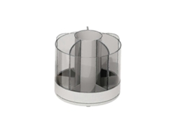 Lurelia Suporte Para Pincéis De Maquilhagem, 14 X 14 Cm, 3 Cm, Resistente, 6 Compartimentos, Borracha, Magnético, Branco