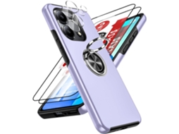 Capa Note Proteção Militar Integrado Invisível Para Xiaomi Redmi Note 13 4g Hongwe. Anti-choque Anti-riscos Roxo