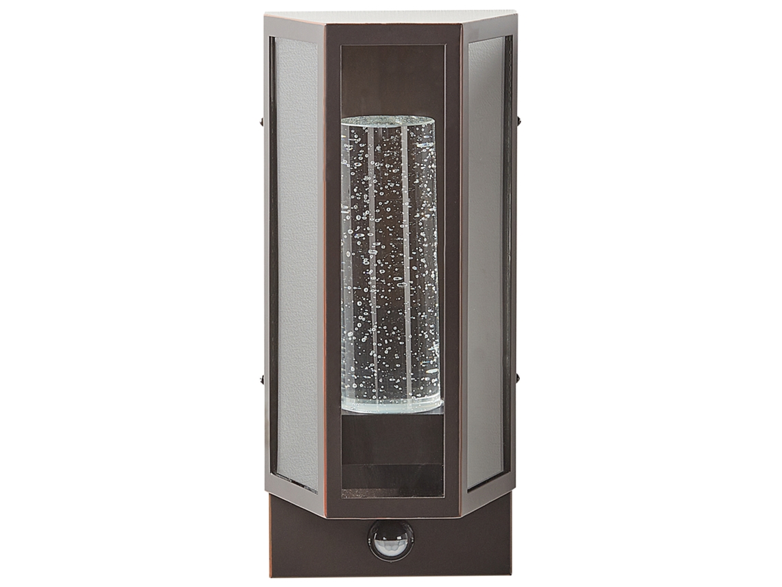 Candeeiro De Parede Led Para Exterior Fruid Com Sensor De Movimento Castanho