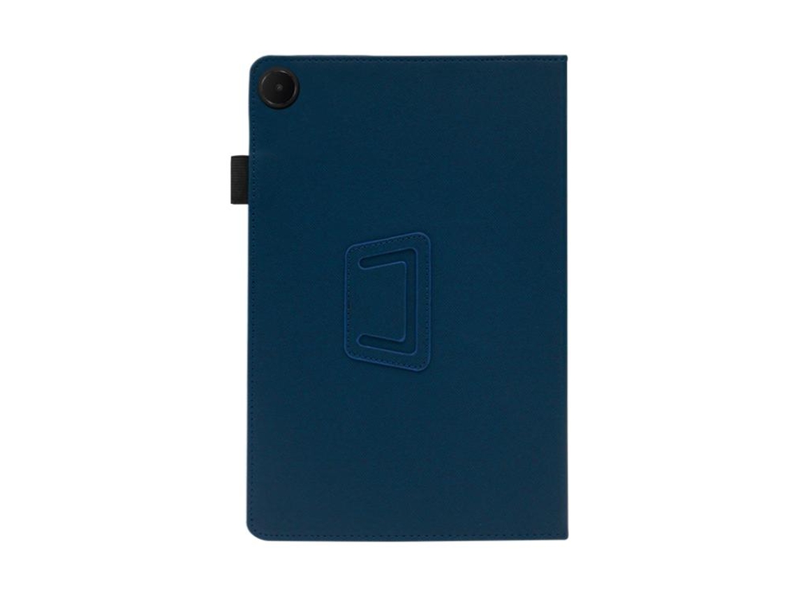 Capa De Couro Vertical Duas Dobras Com Descanso De Mão Halinuia, Cor Azul‑escuro Para Tcl Tab 10l Gen 2 10,1 Polegadas