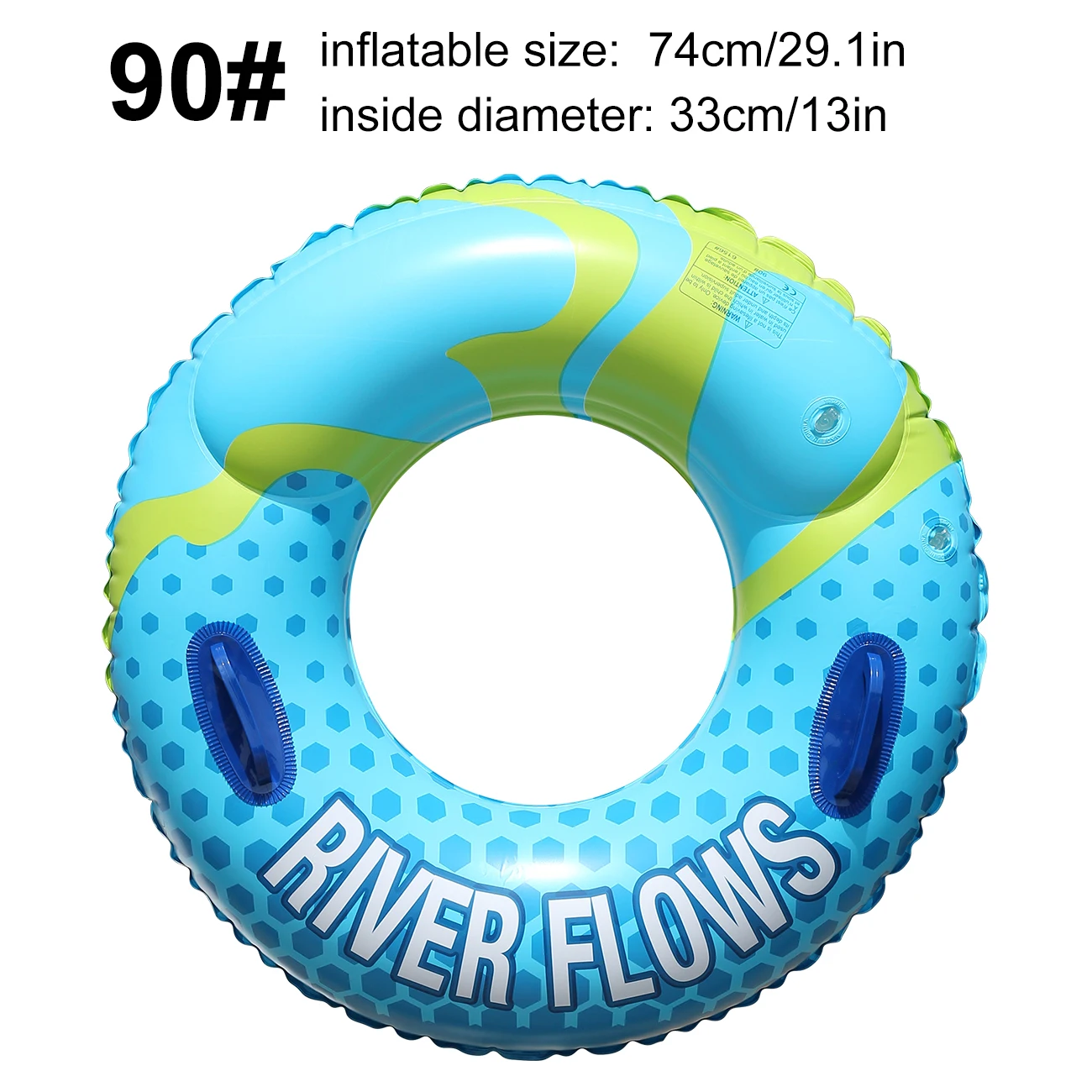 (90) Boia Inflável Para Piscina Com Alça, Design De Airbag Duplo, Adequada Para Praias, Piscinas, Lagos, Etc.