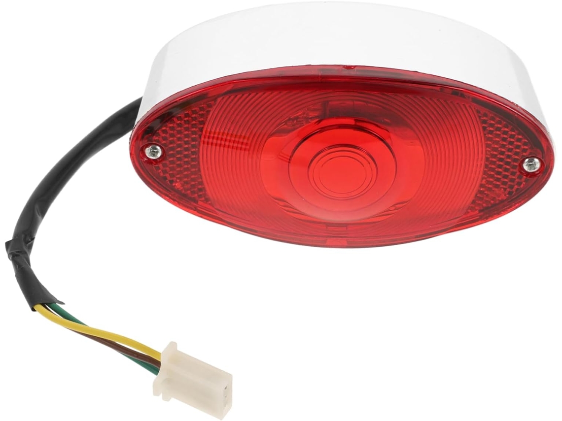 Lanterna traseira de LED integrada para motocicleta, feita de plástico, compatível com veículos, luz de freio para uso.