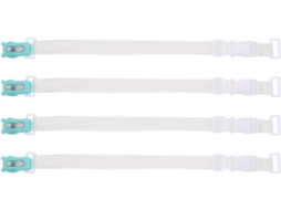 Aboofan 4 - Alfinetes de Edredom Antideslizantes, Alfinetes de Plástico Azuis para Fixar Edredons e Camadas de Edredons