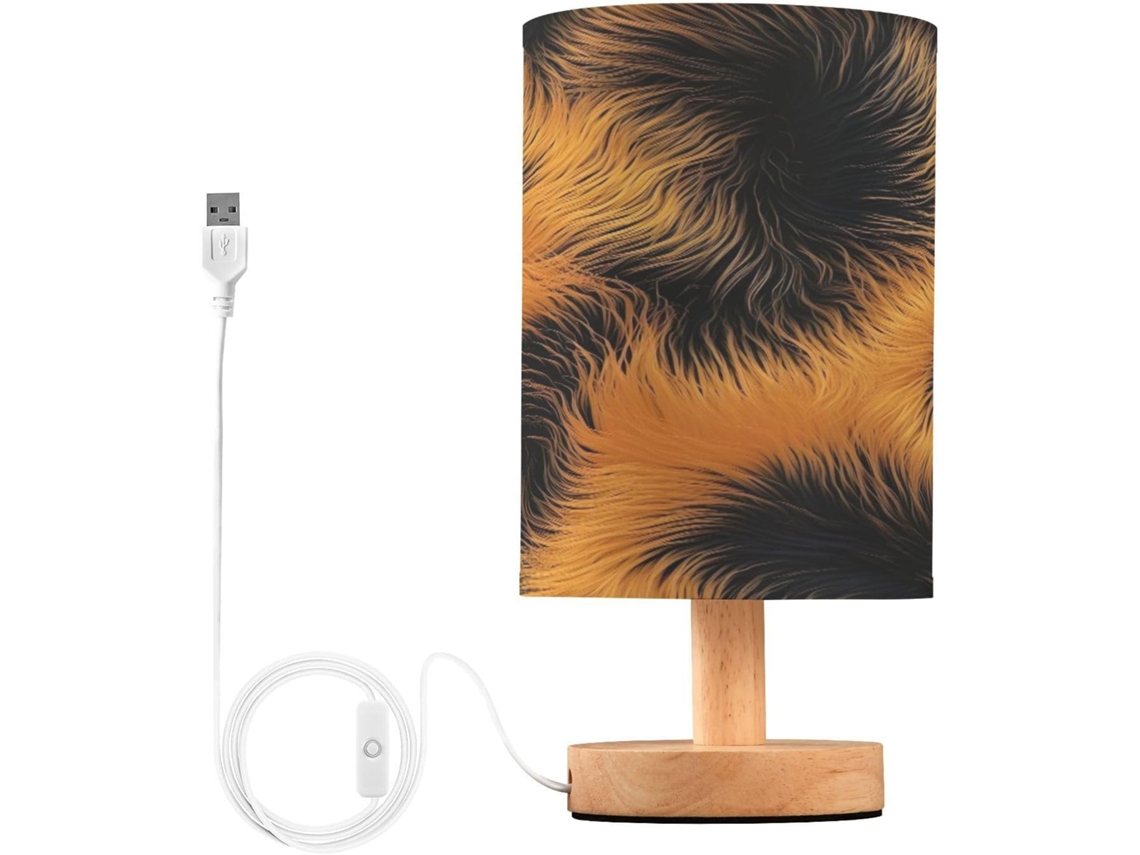 Luminária De Cabeceira Skyshu Com Estampa Leopardo, Pequena Luminária De Mesa Led Usb, Luminária De Cabeceira Com Base