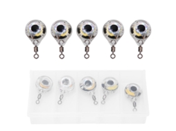 Anub 5 Pcs Luz de Pesca Subaquática Led Olho Forma Lure Atraente Lampada Ferramenta Bait Noturna