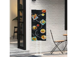 Vidaxl Displays De Feira Branco 30 X 23,5 X 210 Cm Aço