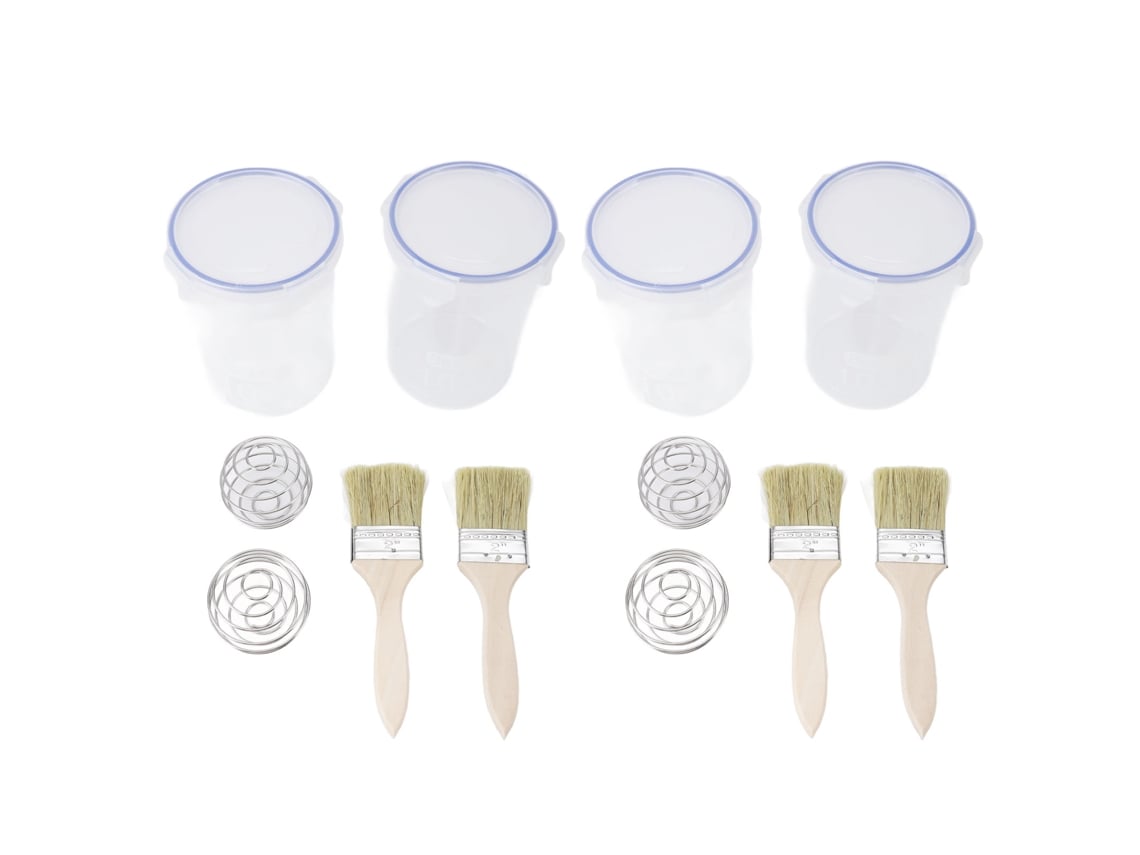 Conjunto de recipientes para tinta 1000ml, à prova de ar, com bola de mistura e pincel S/MARCA