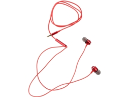 Fones De Ouvido Com Volume, Design E Para Laptop, Na Cor Vermelha