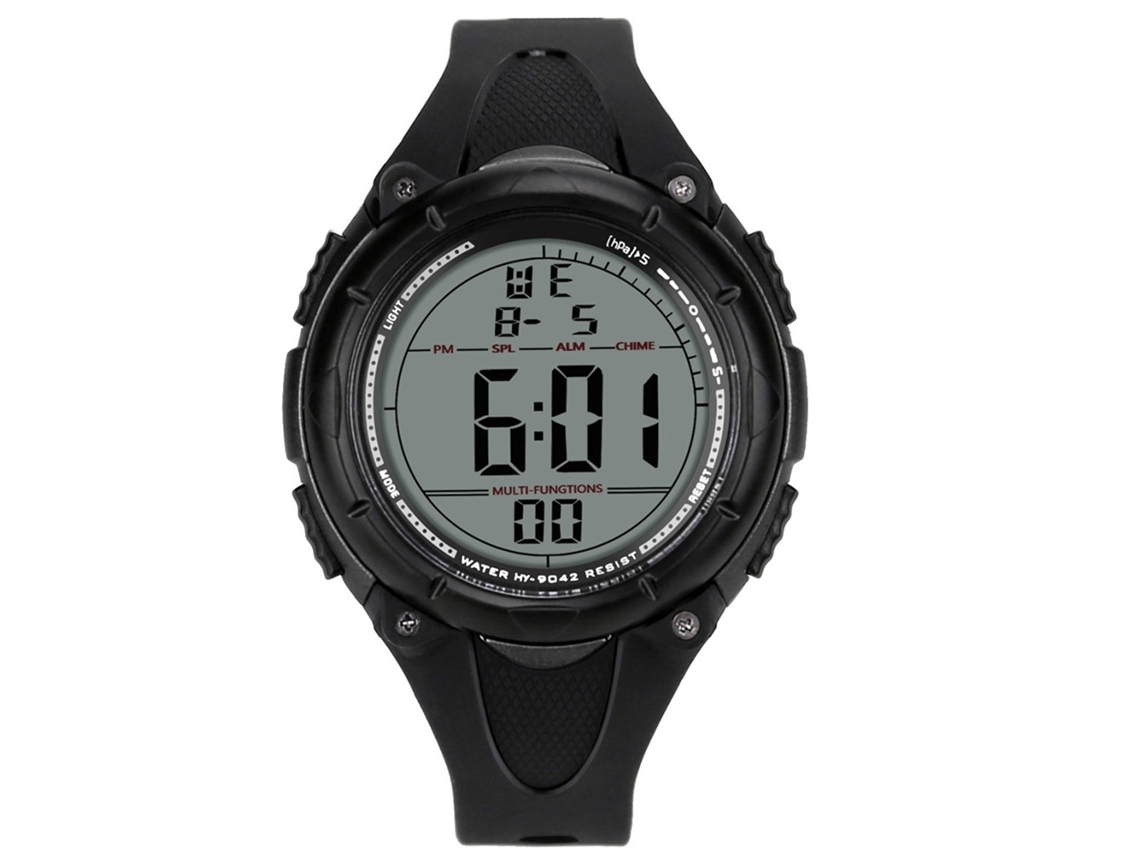 Reloj Hombre Pulsera De Silicona Reloj Electrónico Empresarial Negro