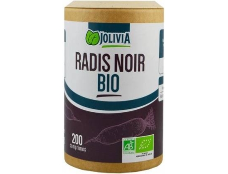 Suplemento Alimentar JOLIVIA Rabanete Preto Orgânico Ab (200 comprimidos de 400mg)