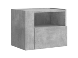 Wall-mounted Bedside Cabinet, Wall-mounted Bedside Cabinets Vidaxl Cinzeto Madeira Processada (n/a)