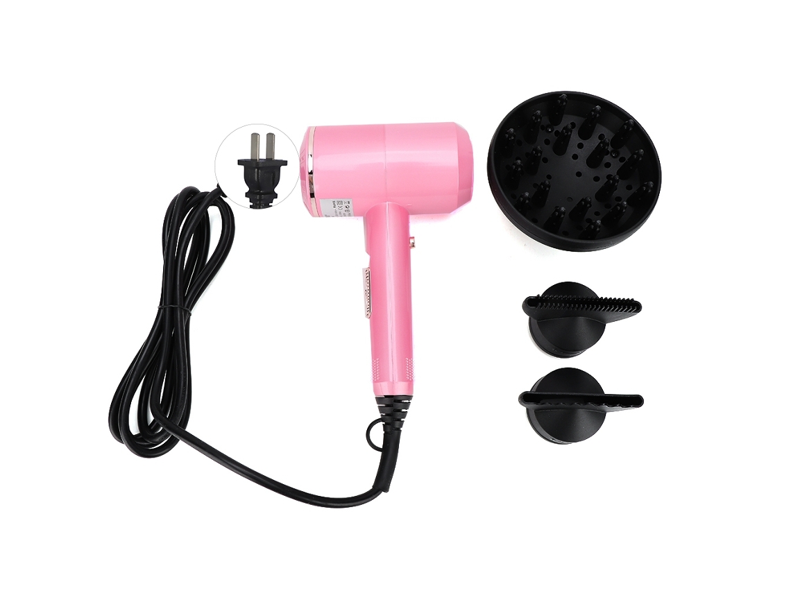 2026 secador de Cabelo Elétrico Profissional Secador de Ar Quente e Frio Ferramenta de Penteado Rosa