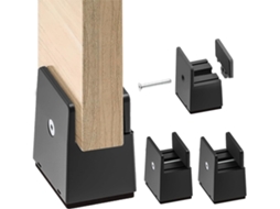Lurelia Elevador Para Móveis, Conjunto De 4 Pés, Ajustável, Reforçado, Em Feltro, Para Cama, Sofá E Mesa, 5 Cm, Preto