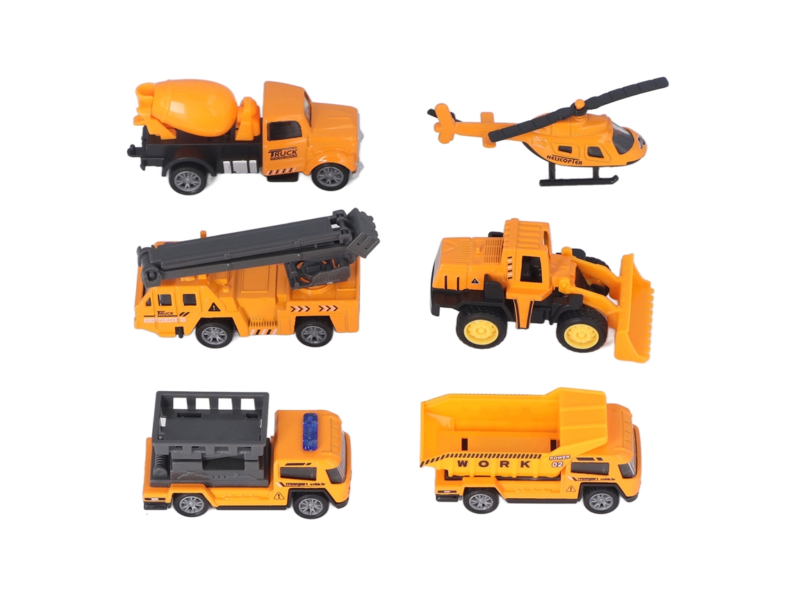 Mali 1:64 6pcs Brinquedos de Veículos de Engenharia de Liga Transporte Pesado para Crianças Tipo 2