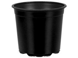 Conjunto 200 Vaso De Flores Vidaxl Preto Plástico (ø 15 X 13 Cm)