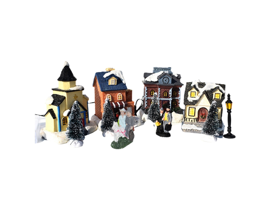 Casas De Vila De Natal Ornamentos E Decorações Natal