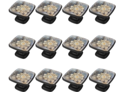 Puxadores Quadrados Para Armários De Cozinha, Puxadores Para Gavetas De Cômoda, 12 Peças, Estampa Mandala Azul E Dourada