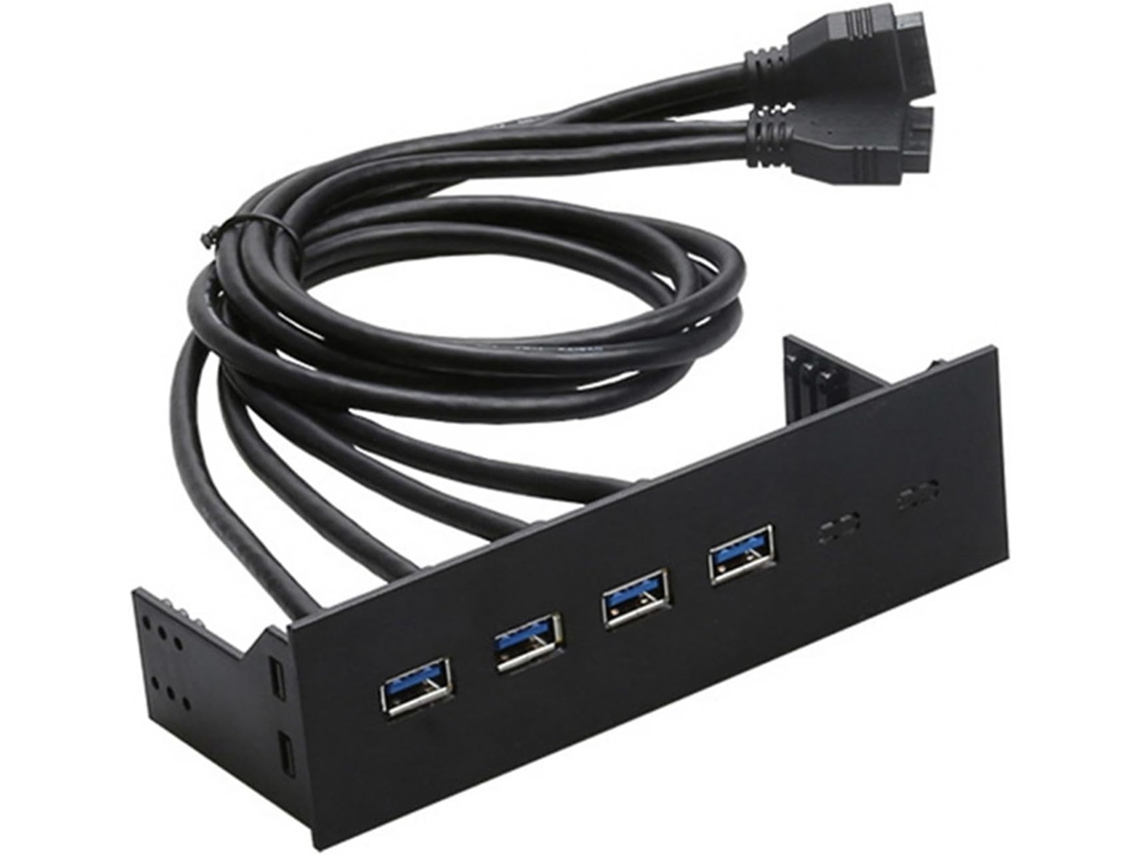 Hub Usb De 5,25 Polegadas Para Painel Frontal Computador, Com 4