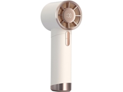 Portable Fan Em Digitallab Ajustável Em Vários Níveis, Com Visor Led, Recarregável, Caixa De Metal (bege)