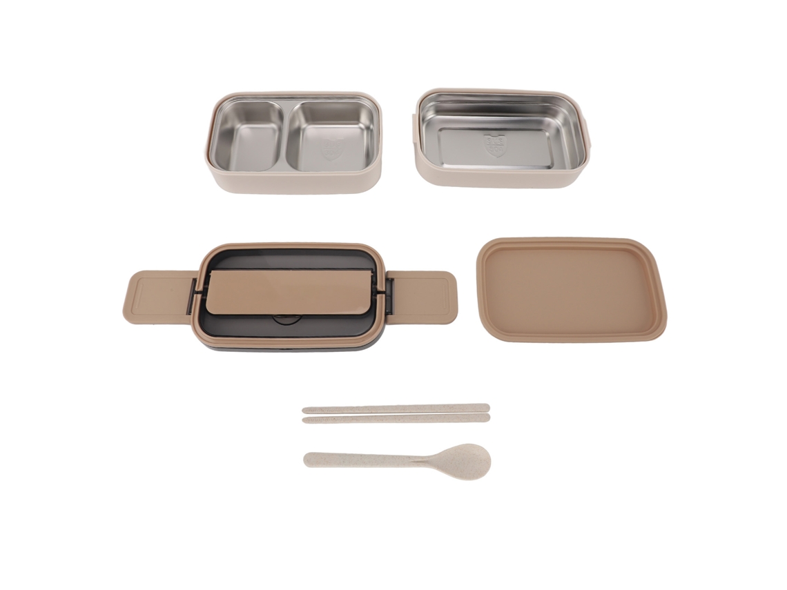 Caixa Lanche LAXISCREED Inox Dupla Camada Anti vazamento