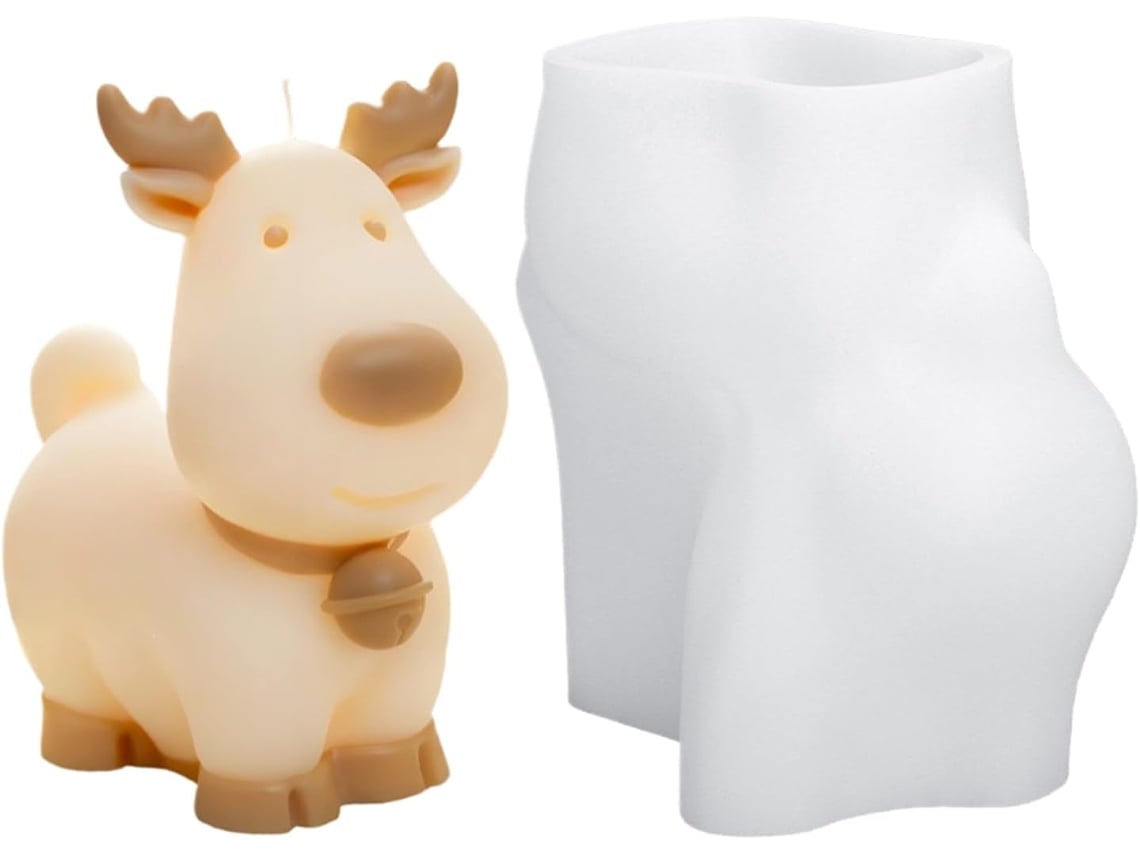 Molde De Silicone Em Formato De Rena Fundição E Resina.
