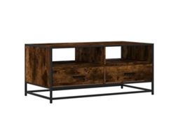 Mesa de Centro MAISON EXCLUSIVE em derivados de madeira e metal carvalho fumado (100x50x45 cm)