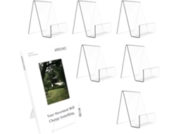 Suportes para Livros em Acrílico, Transparentes, Compatíveis com Escritórios, Livrarias, Escolas e Bibliotecas, 10, 5 X 9 X 7,5 Cm BRILVIBERA