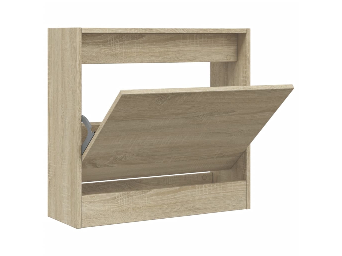 Shoe Cabinet, Shoe Cabinets Vidaxl Marrom Madeira Processada (60 X 21 X 57 Cm)