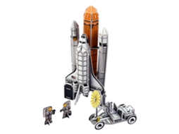 Quebra-cabeça 3d Do Ônibus Espacial Discovery, 82 Peças, 9x8x20 Cm, Material De Papelão.