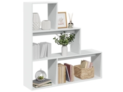 Estante | Prateleira Divisória 3 Níveis 123x29x123 Derivados Madeira Branco