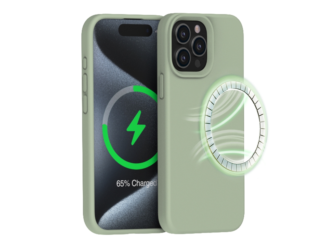 Capa Para Iphone 14 Pro Max (verde Cobre (magnética)), Silicone Líquido, Magnética