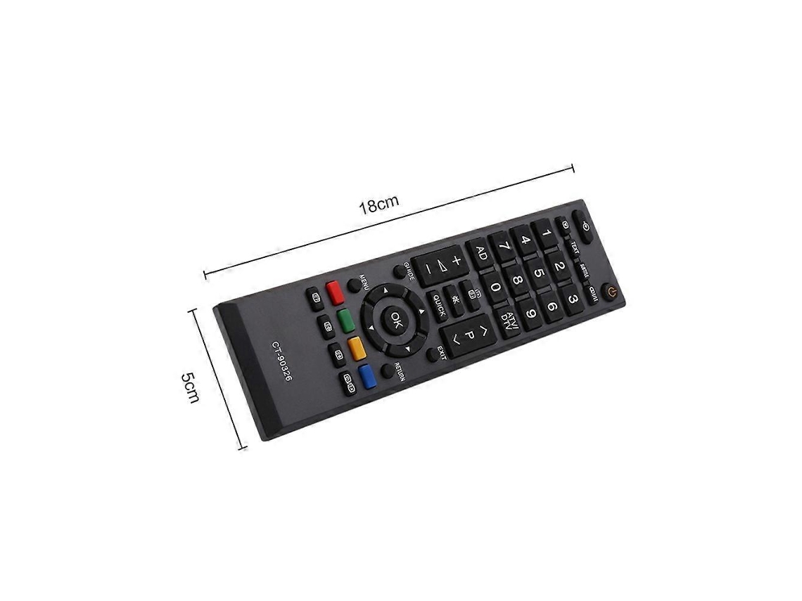 Controle remoto substituto CT 90326 para TVs Toshiba 42RV635DB, 40LV665DB e 42AV635D Smart LED LCD 3D.
