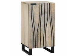 Vidaxl Sideboard Branco 40 X 33 X 75 Cm Madeira De Mangueira Maciça