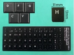 Autocolantes para Teclados Portátil Notebook & Desktop Pt Preto