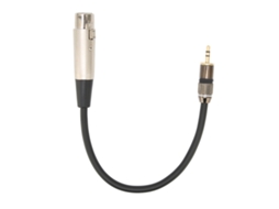 Cabo de Microfone 3.5mm Macho para XLR Fêmea 2m com Redução de Ruído Compatível com Múltiplos Microfones