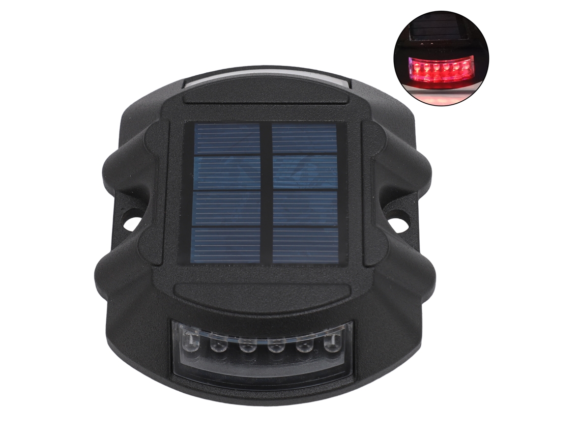 2026 luz Solar para Muelle Led de 6v 1.8w Impermeable Con Sensor Inteligente para Jardín, Camino Y Paisaje Negro Rojo
