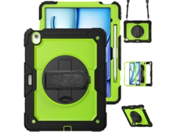 Capa Para Ipad Air 13 2026/2025/2024 13 Polegadas À Prova De Choque,com Suporte E Alça De Ombroverde-amarelo + Preto