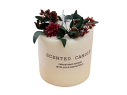 Vela Aromática Laxiscreed Em Cera De Soja Com Flor Seca Num Frasco De Vidro
