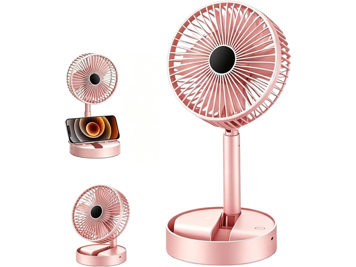 Ventilador De Mesa Silencioso E Portátil Com 3 Velocidades Ajustáveis