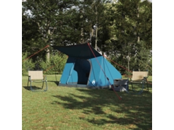 Vidaxl Barraca De Camping Com Telhado Azul 282 X 225 X 154 Cm Tafetá