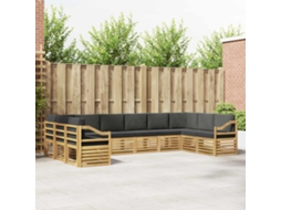 Vidaxl Conjunto De Sofás Para Exterior 10 Unid. Branco E Antracite