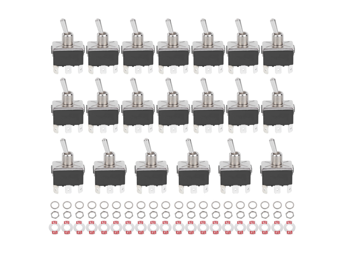 Interruptor Toggle Berm Led 6 Pinos 2 Níveis On/on 15a 250vac Bem-1321c