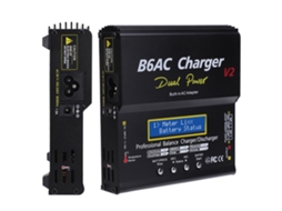 Carregador Descarregador Equilibrado Inteligente De Liga De Alumínio 80w 7a B6ac V2 Preto Plug Us 110v Com Cabo De Carga