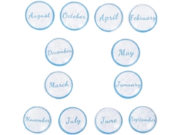 12 Ímãs De Vidro Magnéticos Para Geladeira, Prendedores De Notas Decorativos Mensais, Acessórios Práticos Para Casa E