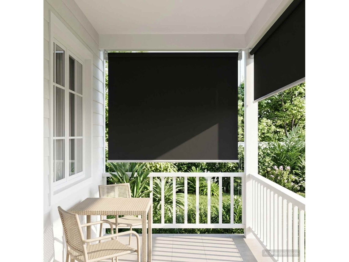 Vidaxl Persiana De Rolô Para Exterior Com Proteção Uv Antracite