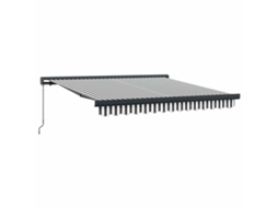 Toldo Retrátil 3x2,5m Tecido e Alumínio Antracite e Branco MAISON EXCLUSIVE
