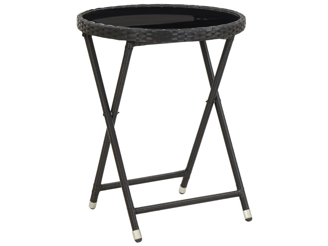 Tea Table, Tea Tables Vidaxl Preto Rattan / Vime (n/a)
