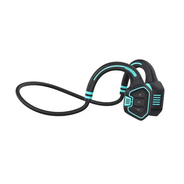 Fones De Ouvido De Condução Óssea (azuis) - Sem Fio, Esportivos E À Prova D'água.